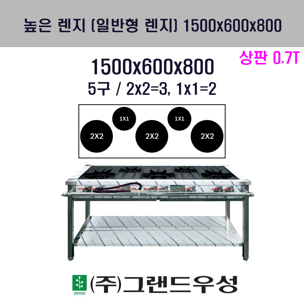 5 W1500xD600xH800 